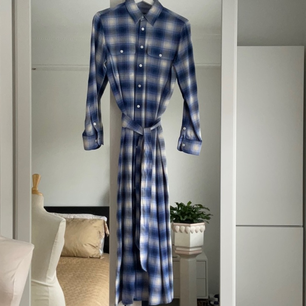 NWT Polo Ralph Lauren Button Down Long Sleeve Maxi Shirtdress / Size 2